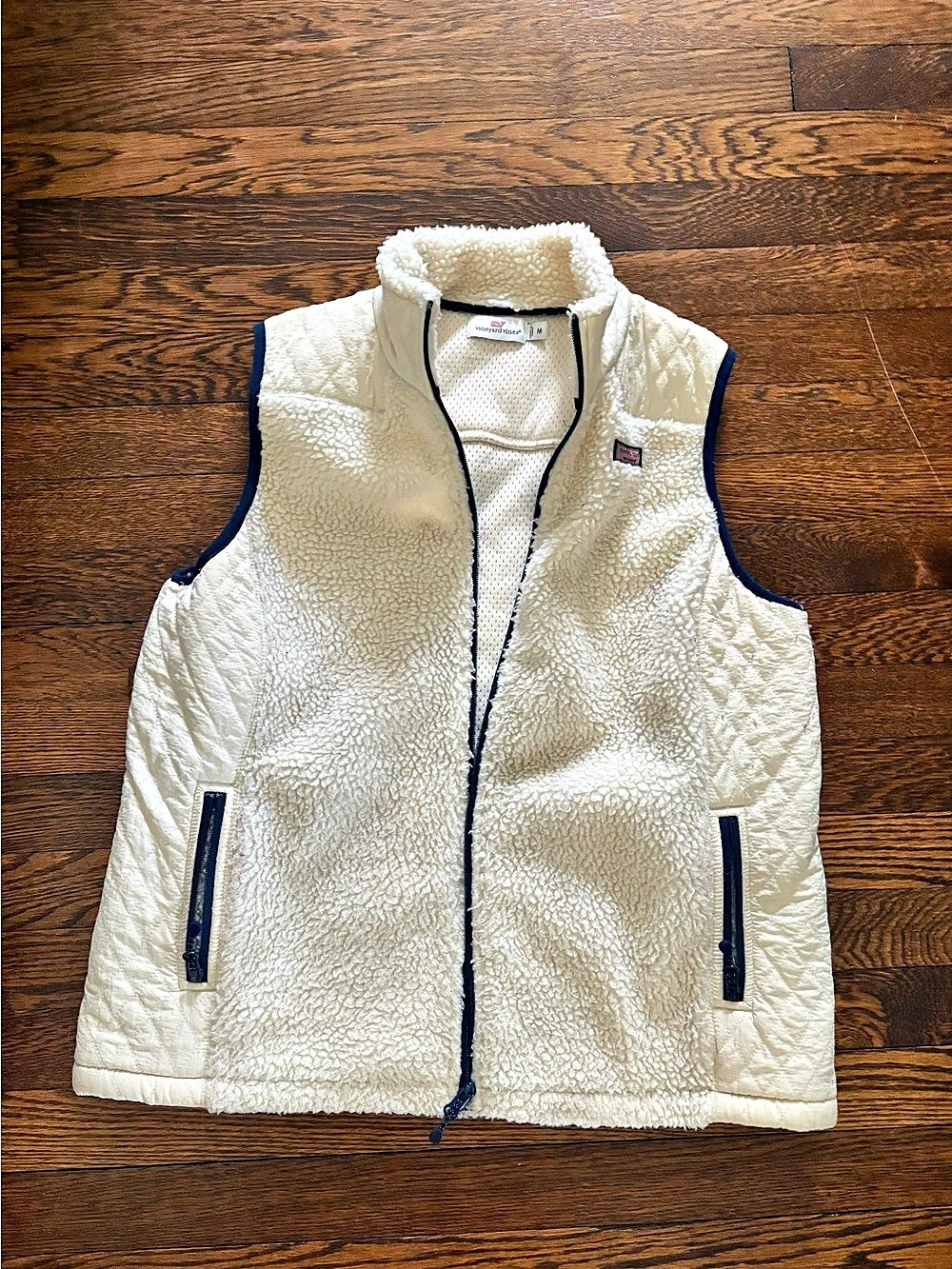Patagonia Sherpa Fleece Vest in White Size Medium